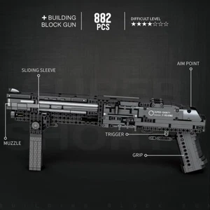 882PCS Military Toy Gun Super Shorty Shotgun Building Block Model - Picture 1 of 4