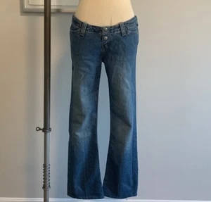 Jeans Vintage 2002 Levi’s 520 Too Superlow Elasticizzato Y2K Vita Bassa Donna M - Foto 1 di 12