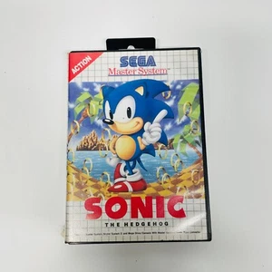 Sega Master System Sonic the Hedgehog Original Video Game Cartridge & Case - Picture 1 of 5