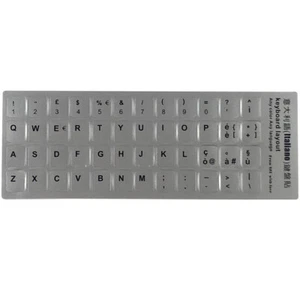 Adesivi Grigi Etichette Lettere per Tastiera Italiana Stickers Silver Keyboard - Afbeelding 1 van 1
