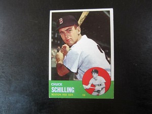1963 Topps # 52 Chuck Schilling Card Boston Red Sox