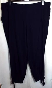 NEW SIMPLY BE🌺BLUE PULL ON TIE CUFF VISCOSE TROUSERS🌸 SIZE 26 # L82* - Picture 1 of 4