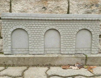 Beton Arkadenmauer Bogen Ziegel, Spur G, Gartenbahn  (13009) - Bild 1 von 4
