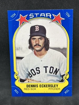 1981 Fleer DENNIS ECKERSLEY Boston Red Sox Star Sticker #34 NM - Image 1 of 2