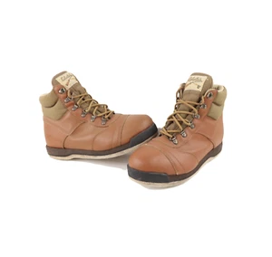 Botas de pesca con mosca Cabelas de cuero al aire libre vintage años 90 con fondo marrón para hombre 10 - Imagen 1 de 9