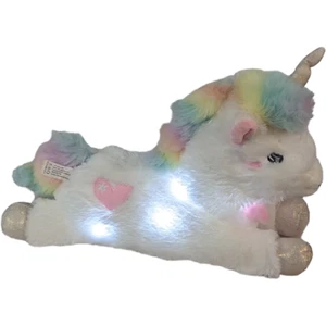 FAO Schwarz White UNICORN PLUSH 15" LED Light Up with Sound Stuffed. Brand New - Picture 1 of 7