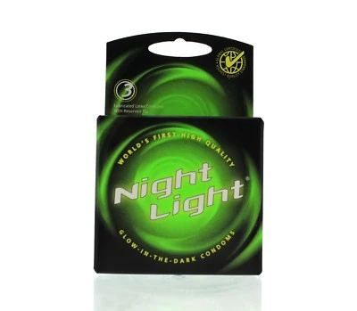 Condones lubricados con luz nocturna - Paquete de 3 Foto 1 de 3