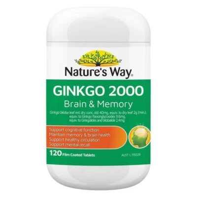 Nature's Way Ginkgo Biloba 2000mg 120 Tablets - image 1 of 3