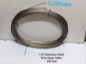 1/4" Stainless Steel Cable Wire Rope 200 Feet (NEW). - Picture 1 of 4