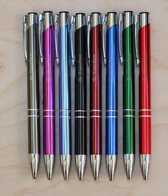 1 - 5 - 10 oder 25 Stück Kugelschreiber mit Ihrer Wunschgravur Faserlaser - Bild 1 von 4