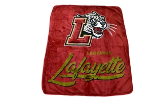 Northwest NCAA Lafayette Leopards Royal Plush Throw Blanket New 50" x 60" - Picture 1 of 7