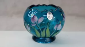 Fenton Azure Blue Votive Candle Bowl RARE FIND!! - Picture 1 of 8