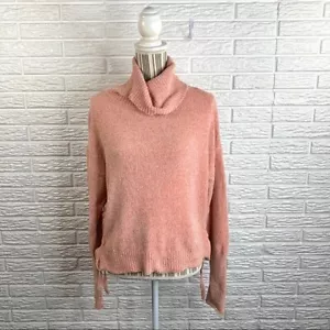 Blush & Bloom Peach Cropped Chenille Sweater Size Large - Picture 1 of 7