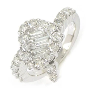 Anillo Reina Motivo Corazón Pavé Diamante 750 (18K) Oro Blanco US4.75 - Imagen 1 de 6