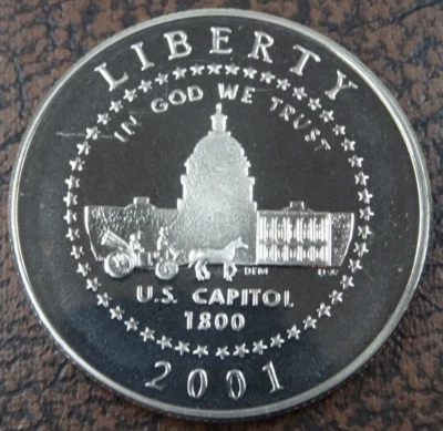 2001-P US Capitol Commemorative Half Dollar Proof US Mint 50C - Image 1 of 4