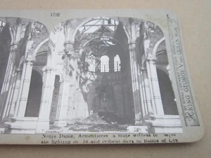 Notre Dame Vol 2 No 158 Realistic Travels WW1 Stereoview Card Militaria - Picture 1 of 3