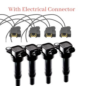 Set of 4 x Ignition coil & Connector Fits: Hyundai Elantra Tucson Kia Forte Soul - Picture 1 of 6