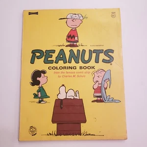 Vintage Peanuts Coloring Book Snoopy Charlie Brown Saalfield Comic Strip Schultz - Picture 1 of 8