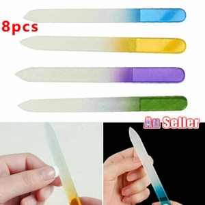 8x Nail File Glass Device Durable Manicure Art Acrylic Gel Buffer Crystal Files - Picture 1 of 10