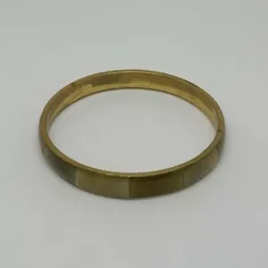 Women's Fashion Bangle Bracelet Earth Tone Inlay Unbranded Unmarked - Picture 1 of 5