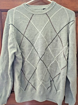 Винтажный пуловер Haggar Argyle вязаный свитер средний 100% хлопок - Изображение 1 из 4