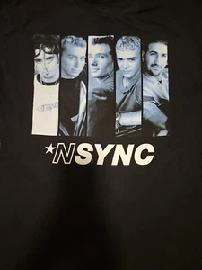 NSYNC Black Band Tee Size Adult XL - Picture 1 of 15