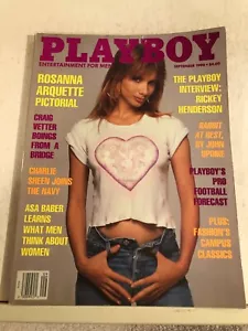 2896 Playboy Adult Magazine September 1990 Rosanna Arquette - Picture 1 of 3