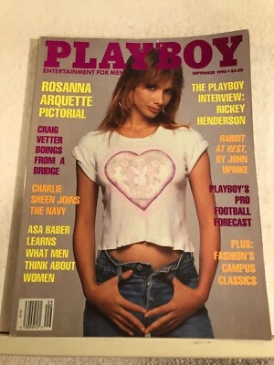 2896 Playboy Adult Magazine September 1990  Rosanna Arquette - Image 1 of 3