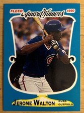 1990 Fleer Award Winners Jerome Walton Baseball Card #42 Cubs High-Grade NM