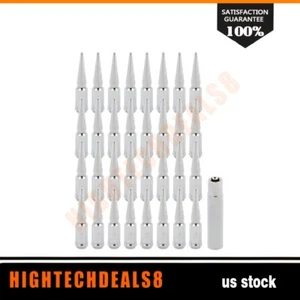 32 Pieces + 1 Key Chrome 9/16-18 Lug Nuts Fits 1994-2010 Fits Dodge Ram 3500 - Picture 1 of 12