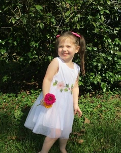 Girls White Tank dress Tulle Skirt Size 2T New Kids Clothing - Picture 1 of 3