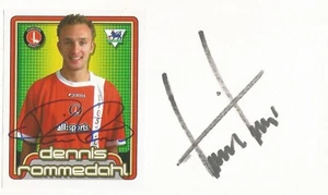 CHARLTON & DENMARK: DENNIS ROMMEDAHL FIRMADA 3x5 TARJETA BLANCA + CERTIFICADO DE AUTENTICIDAD - Imagen 1 de 1