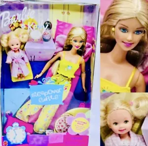 2002 Mattel Barbie & Kelly Sleepover Mädchen Puppen ~ NEU IM KARTON - Bild 1 von 4