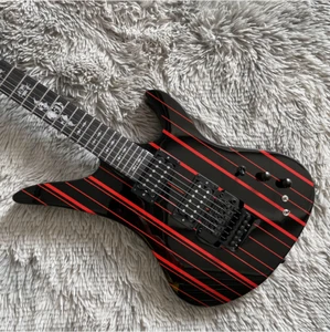 Guitarra Eléctrica Synyster Personalizada Diapasón de Palisandro Negro y Rojo Entrega Rápida - Imagen 1 de 9