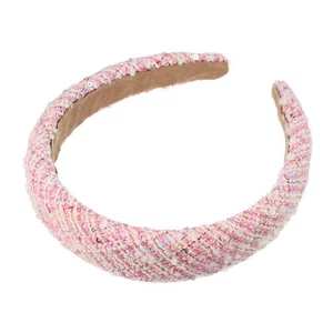 Diadema de tela estilo retro estilo clásico informal para mujer rosa 5,31"x1,38" - Imagen 1 de 8