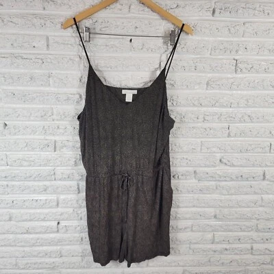 Mameluco para mujer H&M XL corto ajustable bolsillos de espagueti negro marrón puntos pequeños Foto 1 de 4