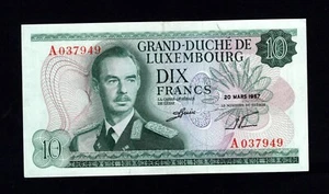 Luxemburgo 10 francos 1967 * P-53 * Prefijo A * Jean Gran Duque * - Imagen 1 de 2