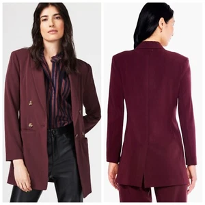 $228 NIC+ZOE Size 8 The Avenue Suit Blazer Mahogony Redwood Work Career Office - Picture 1 of 19