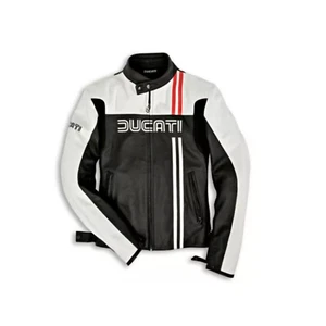 Custom Ducati Men's Leather Biker Racing Jacket Motorcycle Riding Jacket for Men - Picture 1 of 3