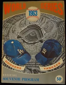 1963 World Series Game 3 Dodgers Program "Don Drysdale 3-Hit SHUTOUT WIN" Scored - Picture 1 of 3