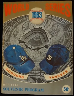 1963 World Series Game 3 Dodgers Program "Don Drysdale 3-Hit SHUTOUT WIN" Scored - Image 1 of 3