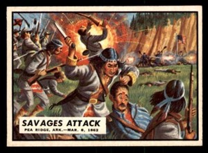 1962 Topps Civil War News #9 Savages Attack NM *e2