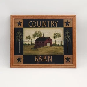 Marco de madera Dotty Chase Country Barn 12x15 impresión artística firmada rústica granja estrella - Imagen 1 de 14