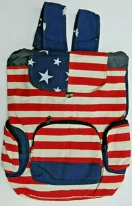 USA American Flag Patriotic Backpack Book Bag School Travel Adjustable Straps US - Picture 1 of 6