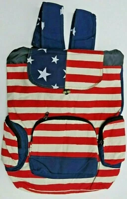 Mochila Patriótica Bandera Americana EE. UU. Bolso para Libros Viaje Escolar Correas Ajustables EE. UU. Foto 1 de 4