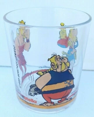 ANCIEN VERRE " NUTELLA " DE ASTERIX & OBELIX VINTAGE 1995 GOSCINNY UDERZO 8,5 cm - Photo 1/4