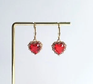 Pendientes colgantes de cristal de corazón, - Imagen 1 de 1