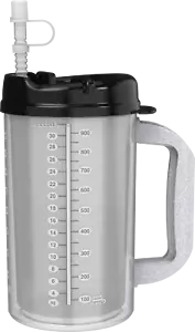 32 oz Hospital Mug with Black Lid - Insulated Cold Drink Travel Mug - BPA Free - Picture 1 of 3