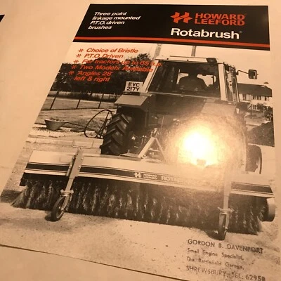 HOWARD Leeford Rotabrush Mower Original 1983 Vintage Sales Brochure - Image 1 of 2