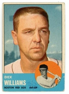 1963 Topps #328 Dick Williams Boston Red Sox HOF GD Crease - Bild 1 von 2